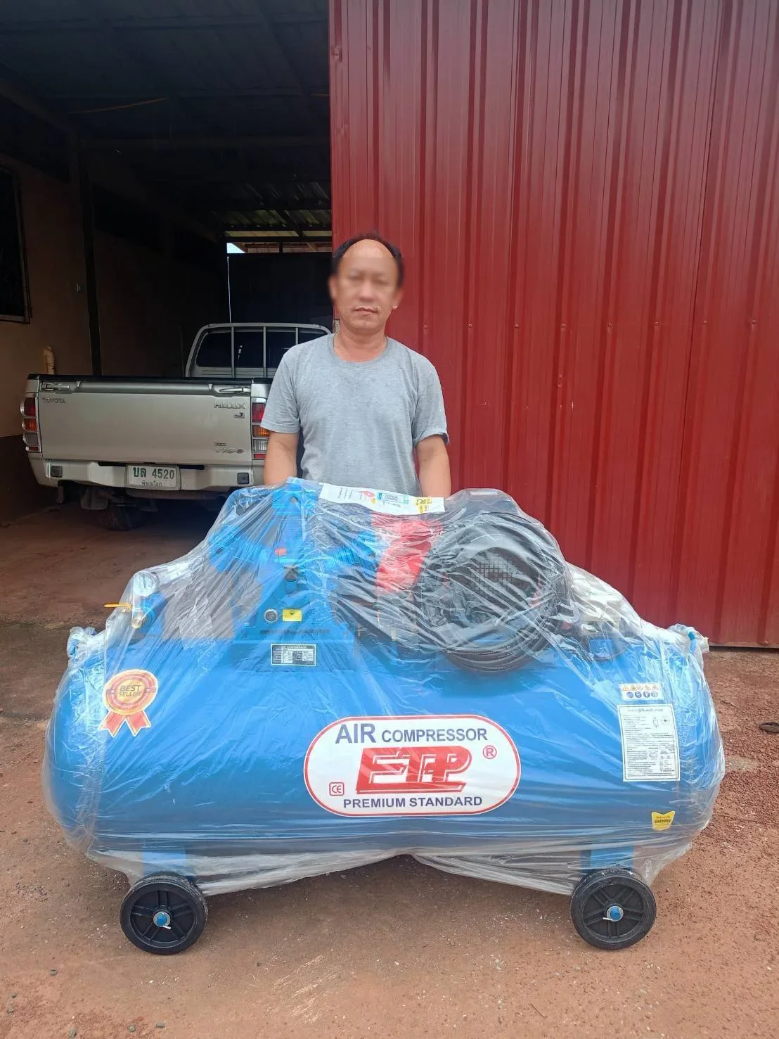 ภาพส่งมอบ ปั๊มลม ETP ETA-65 300 ลิตร 4HP 220V (ไฟ 220V) จังหวัดพิษณุโลก รูปที่ 1