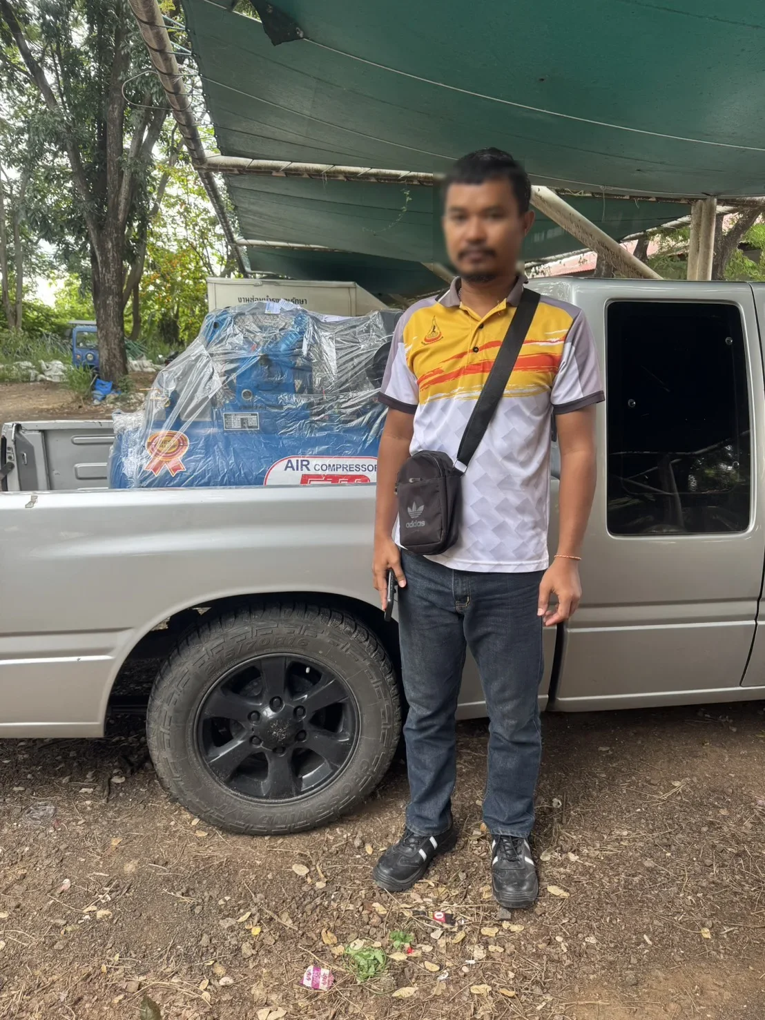 ภาพส่งมอบ ปั๊มลมสายพาน ETP ขนาด 150ลิตร มอเตอร์ 3HP รุ่น EVA-65 (ไฟ 220V) จังหวัดนครราชสีมา รูปที่ 1