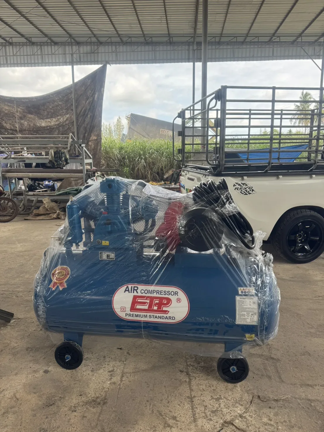 ภาพส่งมอบ ปั๊มลมสายพาน ETP ขนาด 380 ลิตร มอเตอร์ 7.5HP รุ่น HTA-80 (16Bar) (ระบบไฟ 380V) จังหวัดนครราชสีมา รูปที่ 1