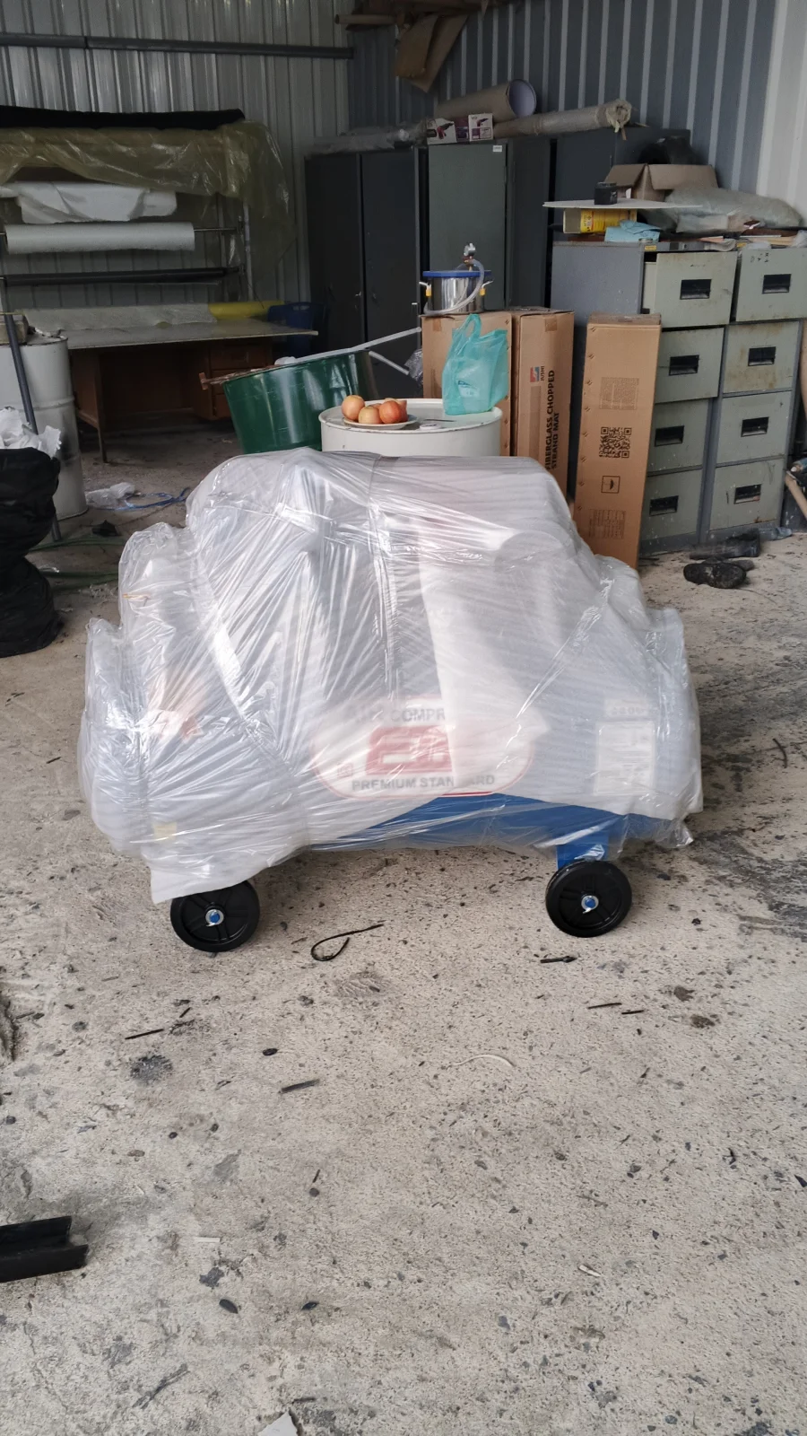 ภาพส่งมอบ ปั๊มลมสายพาน ETP ขนาด 200 ลิตร มอเตอร์ 4HP รุ่น ETA-65 (ไฟ 220V) จังหวัดสมุทรสาคร รูปที่ 1