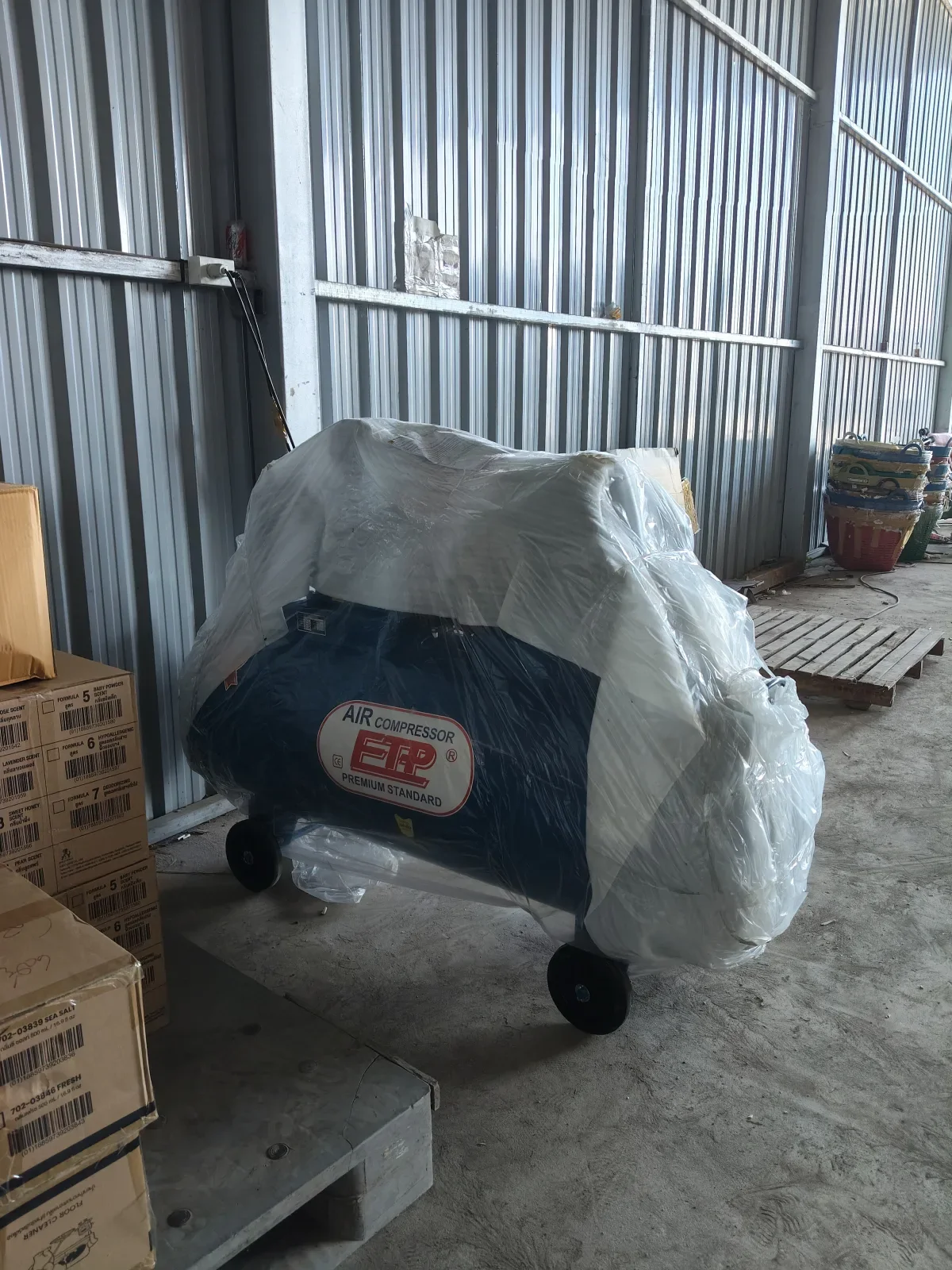 ภาพส่งมอบ ปั๊มลม 380ลิตร 7.5 แรงรุ่น E HTA-80 (16Bar) (ระบบไฟ 380V) รูปที่ 1