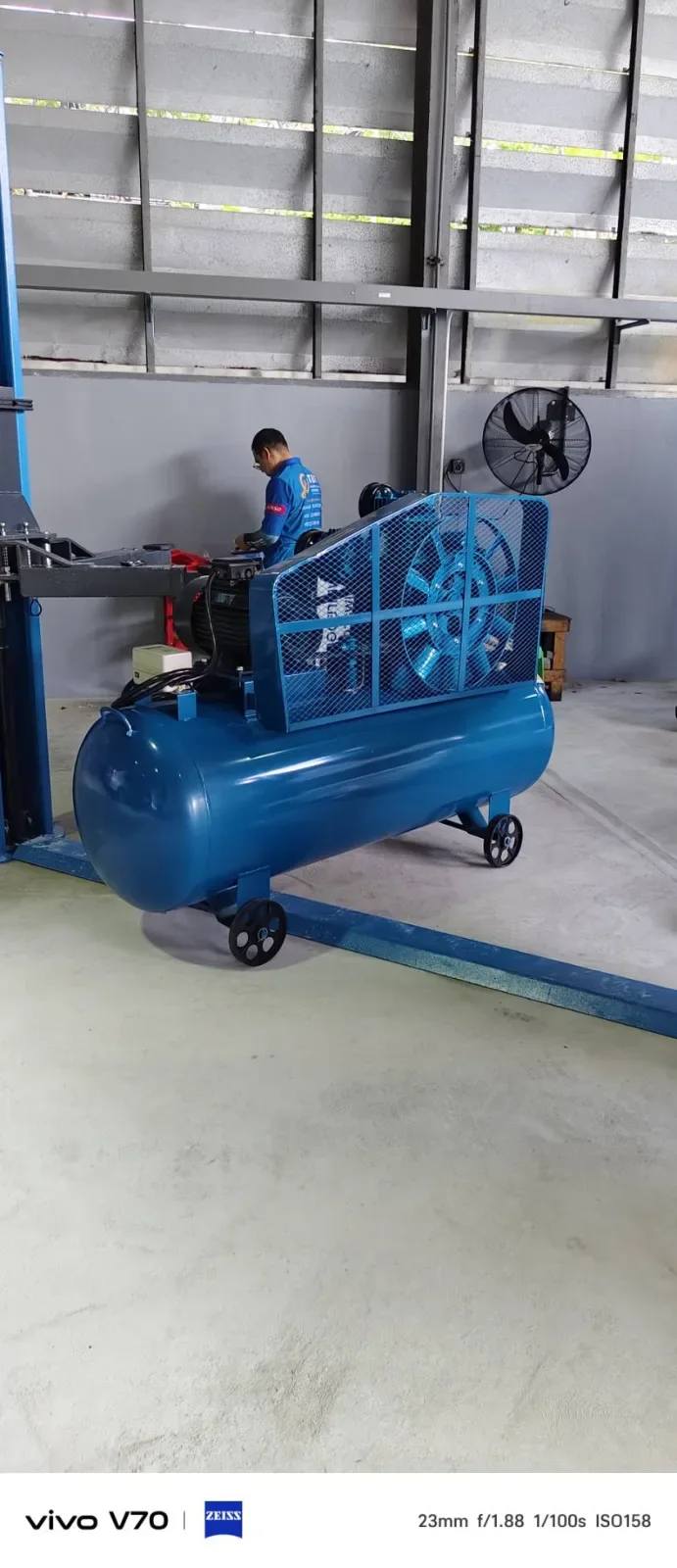 ภาพส่งมอบ เครื่องปั๊มลม 520ลิตร 10แรงม้า รุ่น HTA-100 (Two Stage) จังหวัดภูเก็ต รูปที่ 2