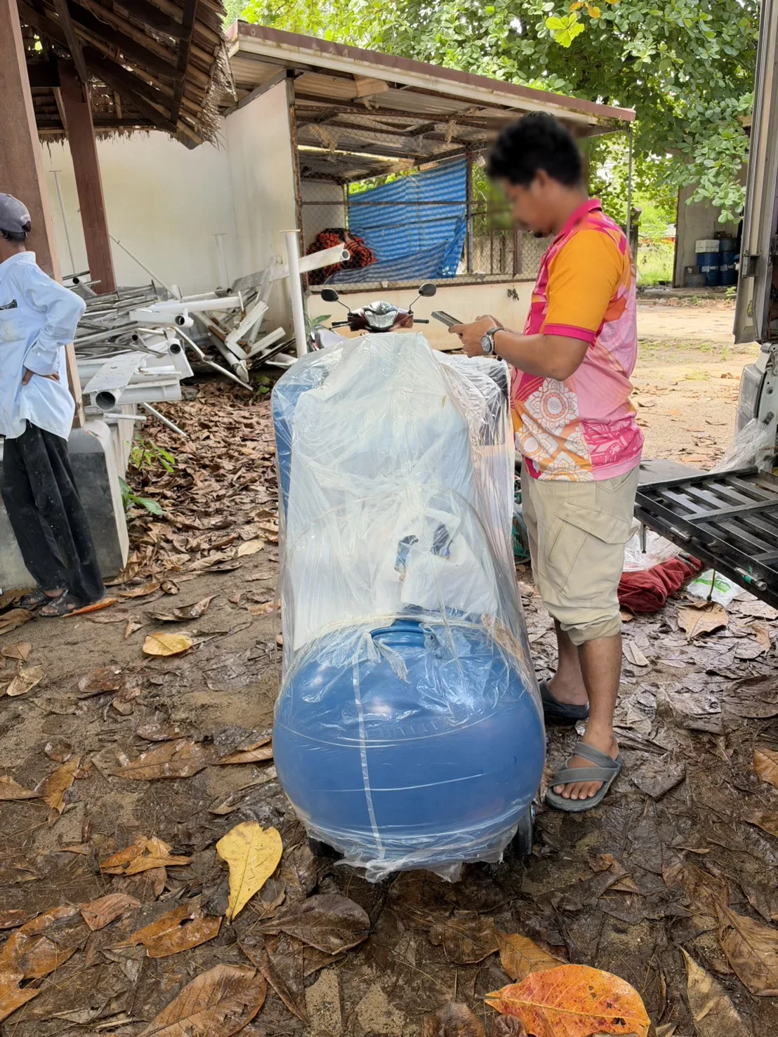 ภาพส่งมอบ ปั๊มลม 380ลิตร 7.5 แรงรุ่น E HTA-80 (16Bar) (ระบบไฟ 220V) จังหวัดภูเก็ต รูปที่ 2