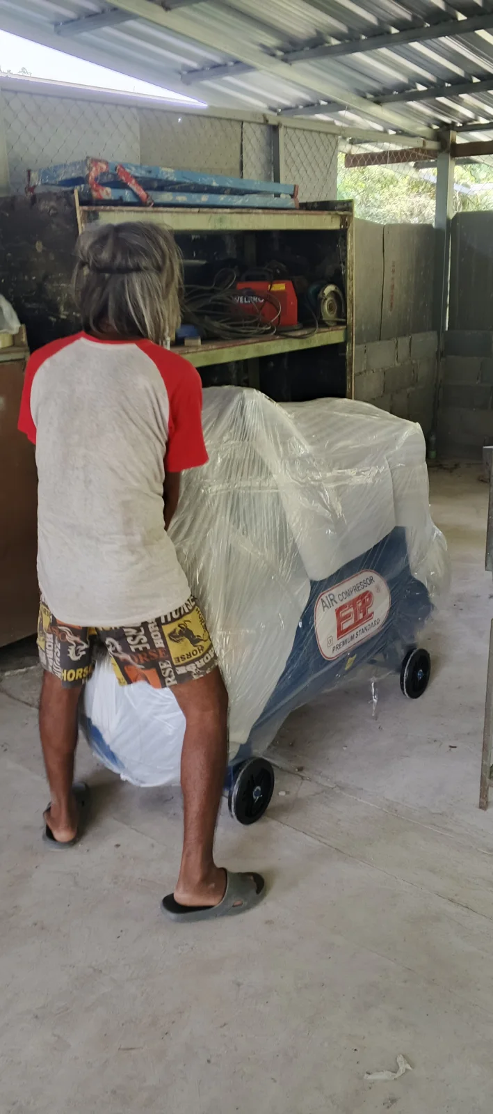 ภาพส่งมอบ ปั๊มลมสายพาน ETP ขนาด 380 ลิตร มอเตอร์ 7.5HP รุ่น HTA-80 (16Bar) (ระบบไฟ 220V) จังหวัดพระนครศรีอยุธยา รูปที่ 2