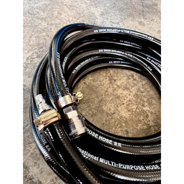 (20 เมตร) สายลม ETP 4 หุน (1/2 นิ้ว)  ยางดำทนแรงดันสูง พร้อมคอปเปอร์และเข็มขัดรัด