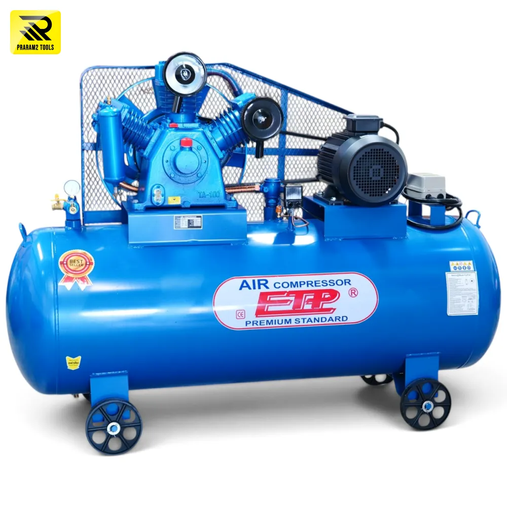 ปั๊มลมสายพาน ETP ขนาด 520 ลิตร มอเตอร์ 10HP รุ่น HTA-100 (Two Stage)