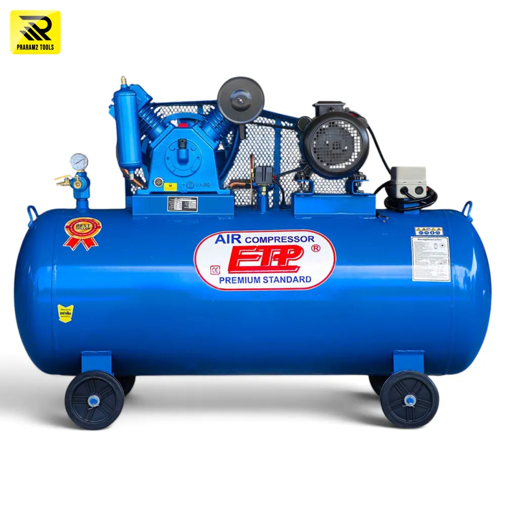 ปั๊มลมสายพาน ETP ขนาด 380 ลิตร มอเตอร์ 5.5HP รุ่น EVA-80 (12Bar)