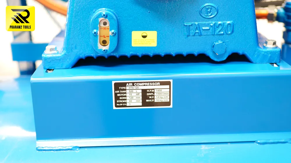 ปั๊มลม ETP 520 ลิตร 15 HP 380V รุ่น HTA-120 แรงดัน 16 Bar / 230 PSI - รูปที่ 5